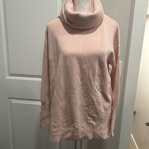 French Connection Soft Pink Cowl Neck Tunic Sweater size Small